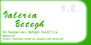 valeria betegh business card